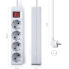 Regleta 4 enchufes con interruptor