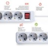 Regleta 4 enchufes con interruptor
