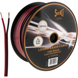 Cable 2 x 0,50 mm2 – 100 m – rojo y negro