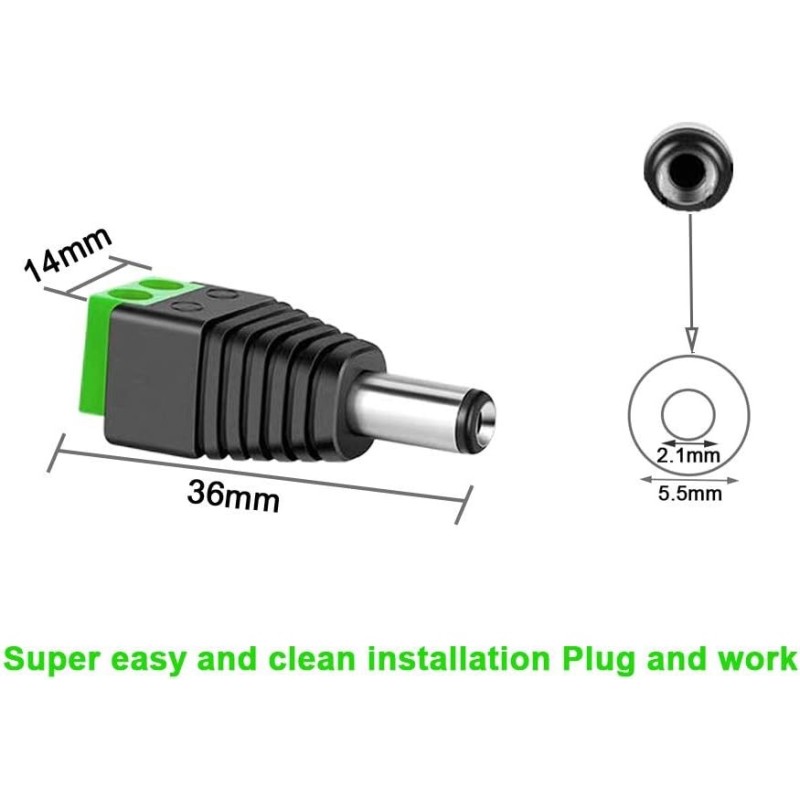 Conector jack DC MACHO
