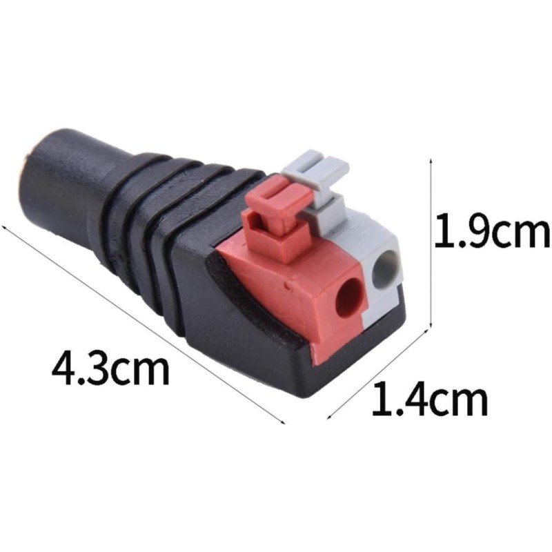 Conector jack DC rápido HEMBRA