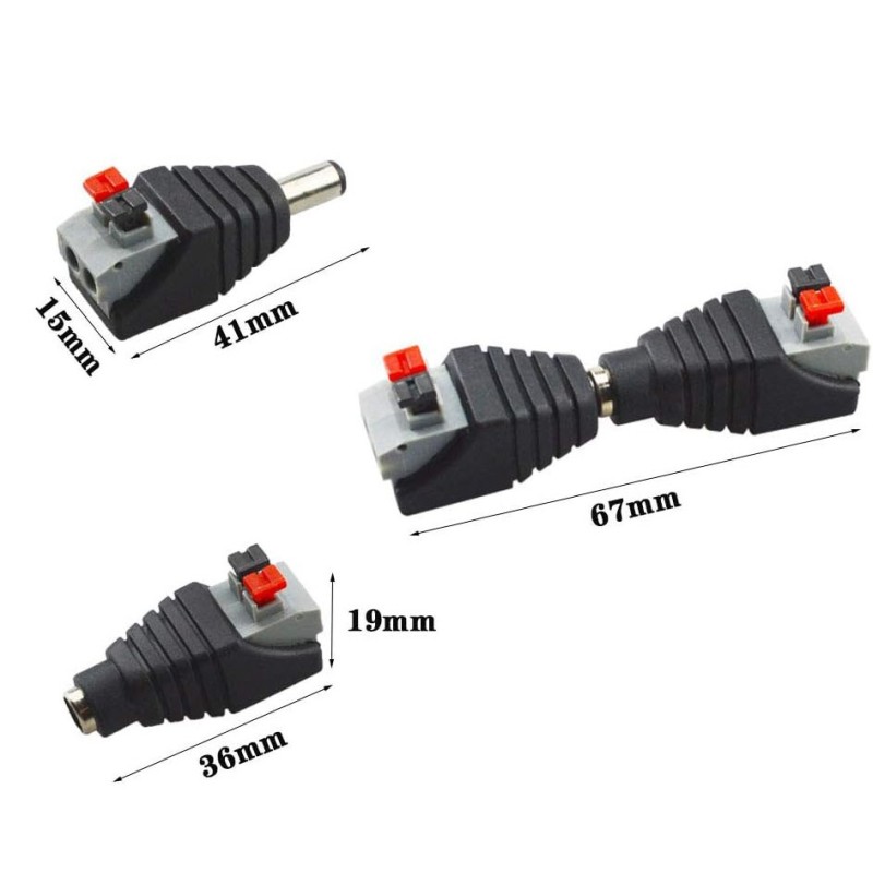 Conector jack DC rápido HEMBRA