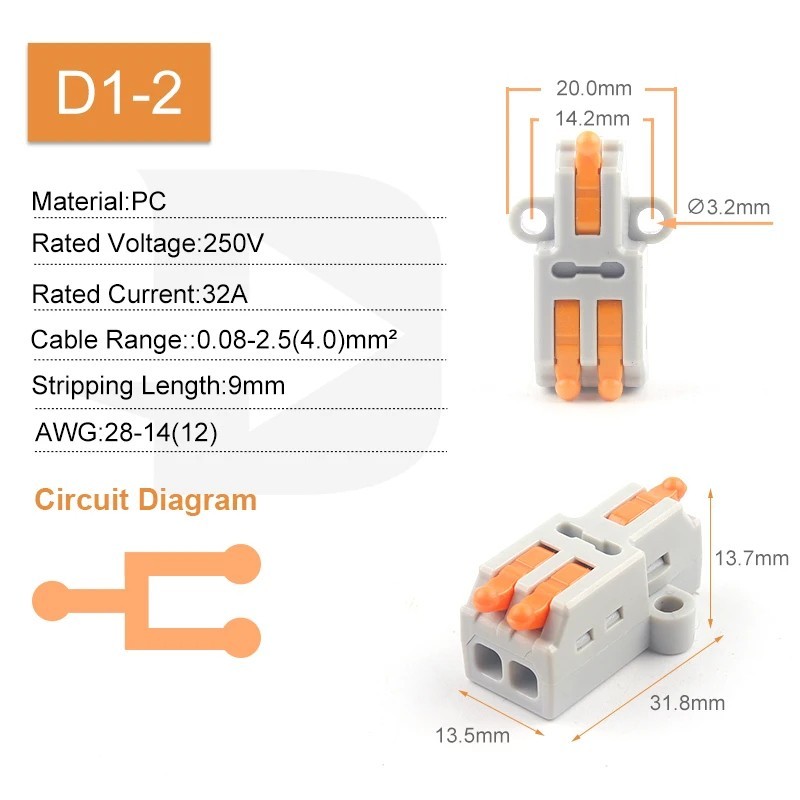 Conector rápido D1-2O