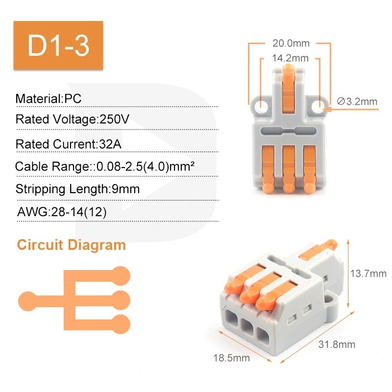 Conector Rápido D1-3O