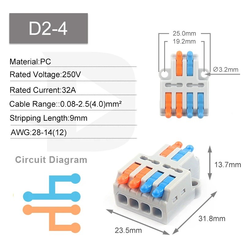 Conector Rápido e Múltiplo D2-4
