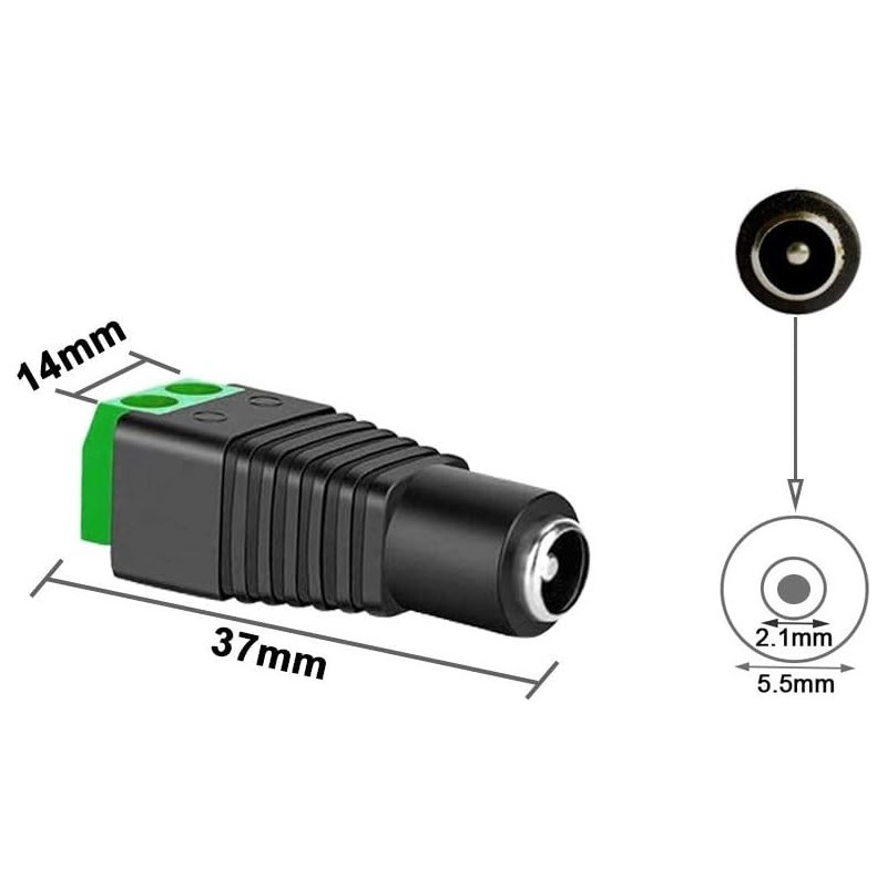 Conector jack DC HEMBRA
