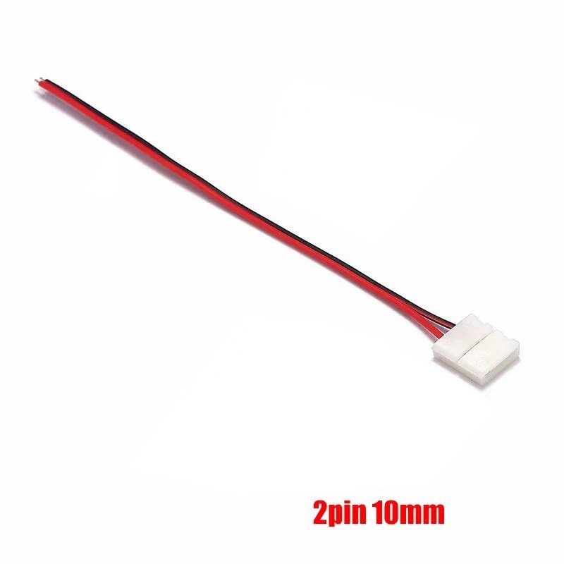 Conector tira LED 10mm con cable