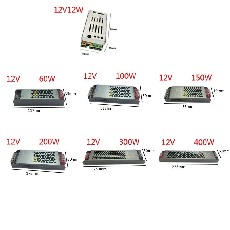 Fuente de alimentación AC110-250V, cc 12V