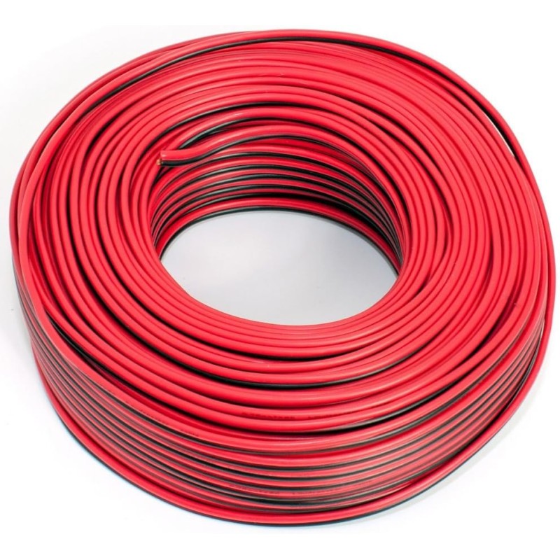 Cavo 2 x 0,50 mm² – 50 m – rosso e nero