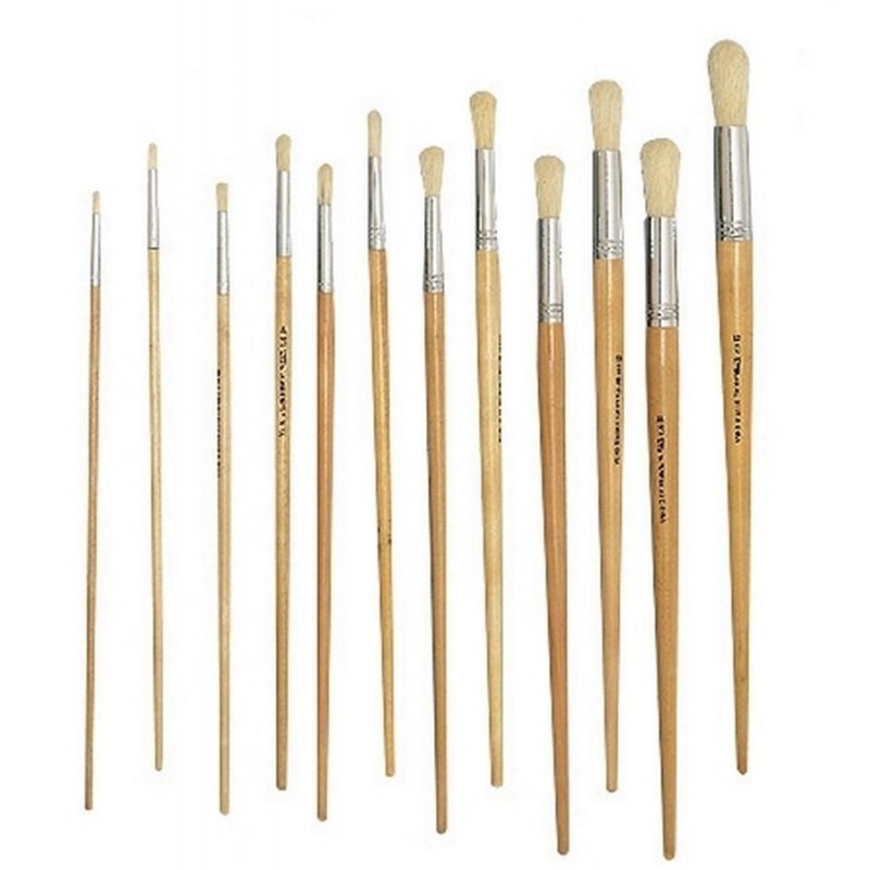 Pincel madera redondo