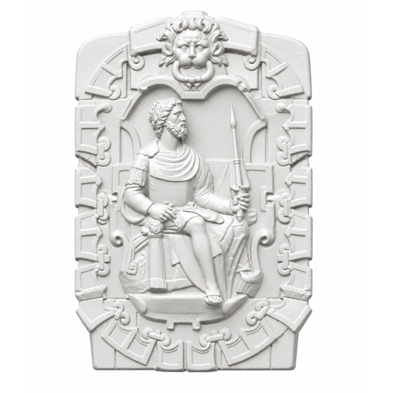 Escultura Rey Cristiano – Torre izquierda
