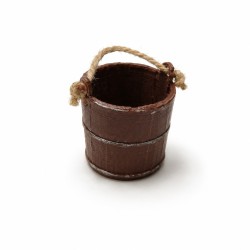 Cubo con asa de cuerda