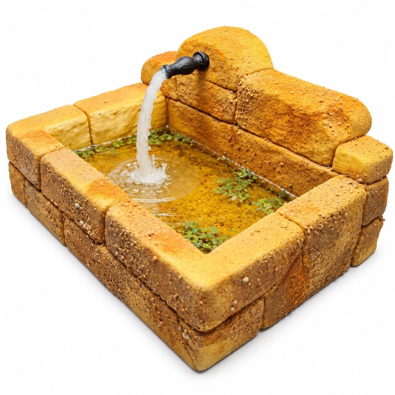 Fuente Rústica con agua artificial