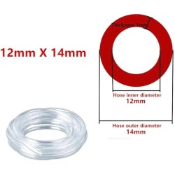 Tubo de PVC 12mm DI 14mm DE
