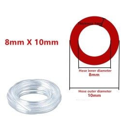 Tubo de PVC 8mm DI 10mm DE