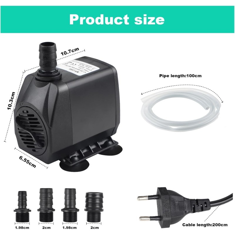 Pompa Sommergibile 2000L/H 38W 220V