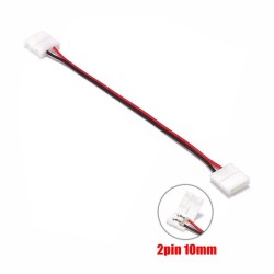 Conector tira LED doble 10mm 2p con cable