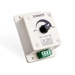 Regulador de intensidad LED CC 12V 24V 8A DIMMER